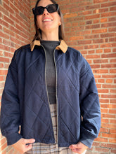 Load image into Gallery viewer, Coats &amp; Jackets Savannah | Navy Quilted Barn Jacket
