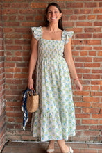 Load image into Gallery viewer, Dresses Agnes | Blue Floral Midi Dress
