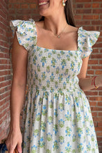 Load image into Gallery viewer, Dresses Agnes | Blue Floral Midi Dress
