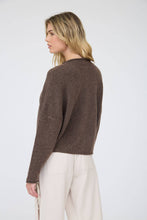 Load image into Gallery viewer, LIGHTWEIGHT BUTTON DOWN KNIT CARDIGAN: DARK BROWN
