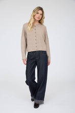 Load image into Gallery viewer, LIGHTWEIGHT BUTTON DOWN KNIT CARDIGAN: LIGHT MOCHA

