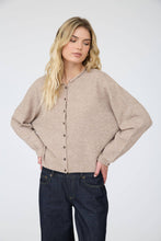 Load image into Gallery viewer, LIGHTWEIGHT BUTTON DOWN KNIT CARDIGAN: LIGHT MOCHA
