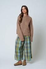 Load image into Gallery viewer, MOCK NECK LONG SLEEVE OVERSIZED KNIT SWEATER: MOCHA
