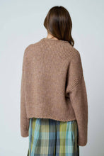 Load image into Gallery viewer, MOCK NECK LONG SLEEVE OVERSIZED KNIT SWEATER: MOCHA
