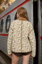 Load image into Gallery viewer, Sweater Faith | Floral Toile Collared Zip-up Quilted Jacket
