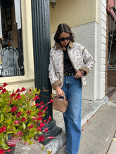 Load image into Gallery viewer, Sweater Faith | Floral Toile Collared Zip-up Quilted Jacket
