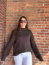 Load image into Gallery viewer, Sweater Miranda | Brown  Mock Neck Oversized Sweater
