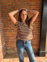 Load image into Gallery viewer, Sweater Nikki | Textured Stripe Round Neck Dolman Sleeve Knit Top
