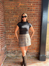 Load image into Gallery viewer, Tops Ember | Charcoal Mock Neck Cap Sleeve Heathered Knit Top
