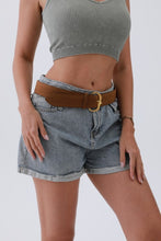 Load image into Gallery viewer, Accessories Suede Geometric Belt in Camel
