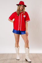 Load image into Gallery viewer, Baseball Go Team Baseball Jersey | Red
