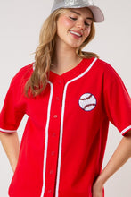 Load image into Gallery viewer, Baseball Go Team Baseball Jersey | Red
