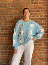 Load image into Gallery viewer, Baseball Sequin Baseball Shirt | Blue
