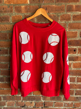Load image into Gallery viewer, Baseball Sequin Baseball Shirt | Red
