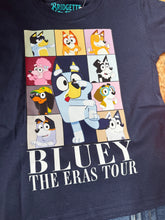 Load image into Gallery viewer, Graphic Apparel Bluey Era Tour | Youth Dark Blue Graphic Tee
