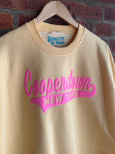 Load image into Gallery viewer, Graphic Baseball Classic Cooperstown NY | Pink Puff Yellow Crewneck Graphic Sweatshirt

