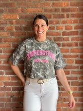 Load image into Gallery viewer, Graphic Baseball COOP CAMO | Olive Cropped Tee
