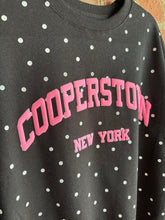 Load image into Gallery viewer, Graphic Baseball COOP POLKA | Black Polka Dot Crewneck Sweatshirt
