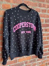 Load image into Gallery viewer, Graphic Baseball COOP POLKA | Black Polka Dot Crewneck Sweatshirt
