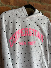 Load image into Gallery viewer, Graphic Baseball COOP POLKA | Grey Polka Dot HOODIE
