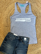 Load image into Gallery viewer, Graphic Baseball Cooperstown Bat | Grey Graphic Tank
