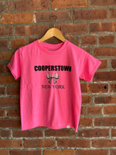 Load image into Gallery viewer, Graphic Baseball Cooperstown NY | Hot Pink Youth Graphic Tee
