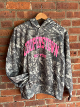 Load image into Gallery viewer, Graphic Baseball Cooperstown NY Varsity | Olive Camo HOODIE
