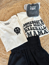 Load image into Gallery viewer, Graphic Baseball Somebody’s Loud Mouth Baseball Mama| Tee
