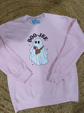 Load image into Gallery viewer, Graphic Halloween BooJee Ghost Sweatshirt | Pink

