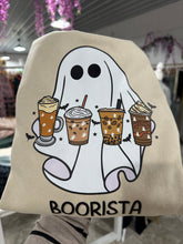 Load image into Gallery viewer, Graphic Halloween Boorista Ghost | Youth Sand Hoodie

