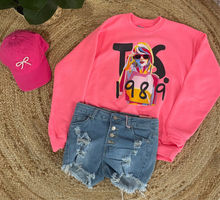 Load image into Gallery viewer, Graphic Music TS 1989 Adult | Hot Pink Graphic Sweatshirt
