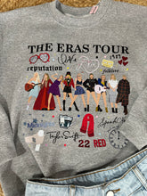 Load image into Gallery viewer, Graphic Music TS Eras Tour Collage | Youth Grey Sweatshirt
