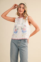 Load image into Gallery viewer, Polly | Floral Embroidery Scalloped Tank
