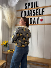 Load image into Gallery viewer, Sweater Lemon Pattern Button-Up Cardigan
