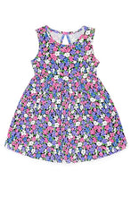 Load image into Gallery viewer, Youth Clothing Navy Floral Open back Bow | Toddler
