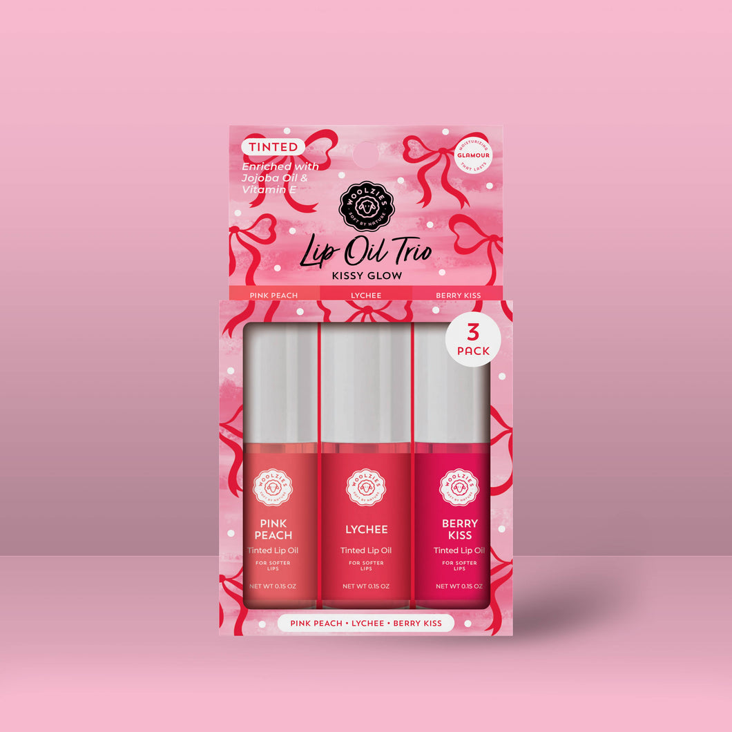 Tinted Lip Oil Trio - Kissy Glow