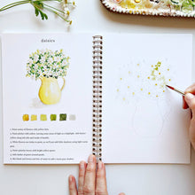 Load image into Gallery viewer, Lifestyle Flowers watercolor workbook
