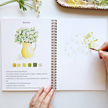 Load image into Gallery viewer, Lifestyle Flowers watercolor workbook
