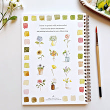 Load image into Gallery viewer, Lifestyle Flowers watercolor workbook

