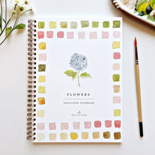 Load image into Gallery viewer, Lifestyle Flowers watercolor workbook
