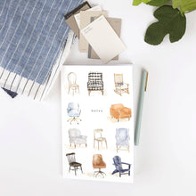 Load image into Gallery viewer, Lifestyle Softtouch Cover Notebook with Original Watercolor Artwork: Everyday things

