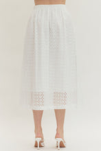 Load image into Gallery viewer, Bottoms Everly | Eyelet Midi Skirt in Off-White
