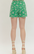 Load image into Gallery viewer, Bottoms Penelope | Green Floral Embroidered Shorts
