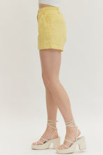 Load image into Gallery viewer, Bottoms Yellow High Waist Shorts
