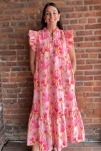 Load image into Gallery viewer, Dresses Aurelia | Pink Floral Midi Dress
