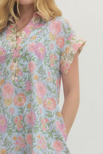 Load image into Gallery viewer, Dresses Blake | Light Blue Floral Short Sleeve Dress
