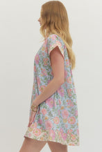 Load image into Gallery viewer, Dresses Blake | Light Blue Floral Short Sleeve Dress
