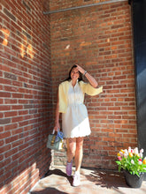 Load image into Gallery viewer, Dresses Felicity | Scallop Edge Zip Dress in Cream

