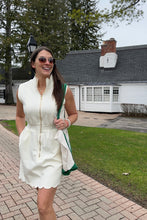 Load image into Gallery viewer, Dresses Felicity | Scallop Edge Zip Dress in Cream
