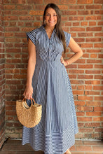 Load image into Gallery viewer, Dresses Remi | Navy Striped Midi Dress

